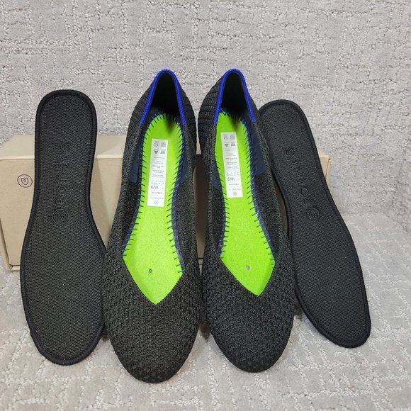 Rothy’s The Flat Womens Size US 9 Black Round Toe Classic Slip On Ballet Flat - Picture 6 of 11